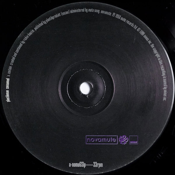 Image of Label Cover of 3xLP - VG/VG+ - PLASTIKMAN, Consumed (Nova Mute; NoMu65LP, UK 1998, Die Cut Sleeve, Inners), , - 2326226E
