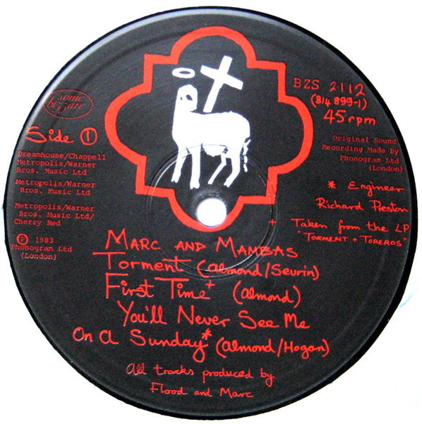 Image of Label Cover of 12" - VG/VG+ - MARC AND THE MAMBAS, Torment (Some Biz; BZS2112, UK 1983, Picture Sleeve), , - 2126042E