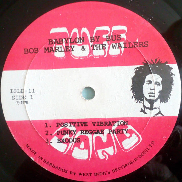 Image of Label Cover of 3315125C: 2xLP - BOB MARLEY AND THE WAILERS, Babylon By Bus (Tuff Gong; ISLD-11, Jamaica 1978, Die Cut Sleeve, 2 Inners) Clean shiny discs; sleeve has been taped around all edges. G/VG+
