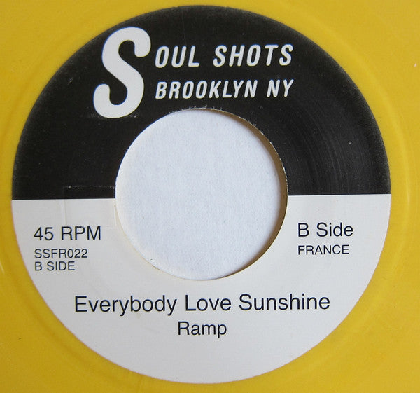 Image of Back Cover of 7" - /EX - DAVE HOLLISTER / RAMP, 8th Wonder / Everybody Loves The Sunshine (Soul Shots Brooklyn NY; SSFR022, France 2010s, Yellow Vinyl), , - 3526132E
