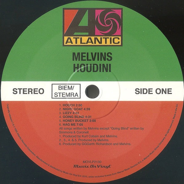 Image of Label Cover of LP - NEW/NEW - MELVINS, Houdini (Music On Vinyl; MOVLP2130, Europe 2018 Reissue, Gatefold, 180 Gram Vinyl.), , - 1316515C