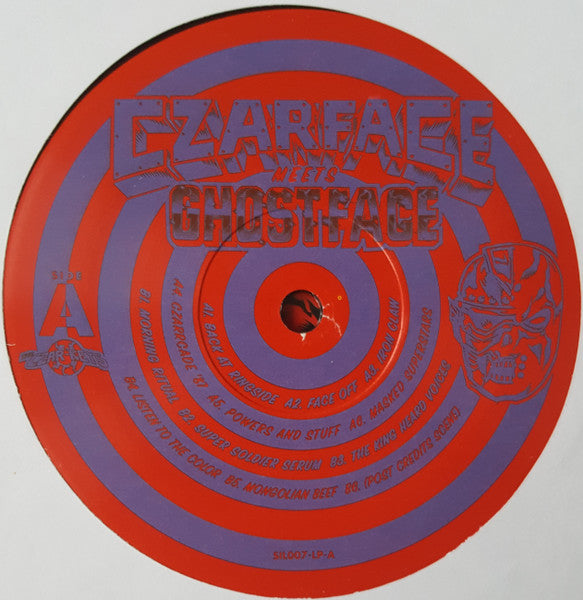 Image of Label Cover of LP - NEW/NEW - CZARFACE, GHOSTFACE KILLAH, Czarface Meets Ghostface (Silver Age ; SIL007LP, US 2019), , Hip-Hop underground legends 7L & Esoteric, and Wu-Tang Clan member Inspectah Deck are CZARFACE, the conceptual anti-hero in a comic book universe all of his own, fighting wack MCs and rap gimmicks. This release has a full length guest appearance from one of Wu-Tang Clan's most critically acclaimed solo artists, Ghostface Killah! An absolute must have for fans of 90s rap, dirty boom