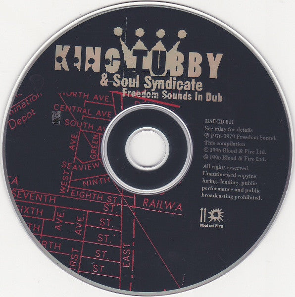 Image of Label Cover of 3635068E: CD - KING TUBBY & SOUL SYNDICATE, Freedom Sounds In Dub (Blood & Fire ; BAFCD 011, UK 1996, Nimbus Master) VG+/VG+