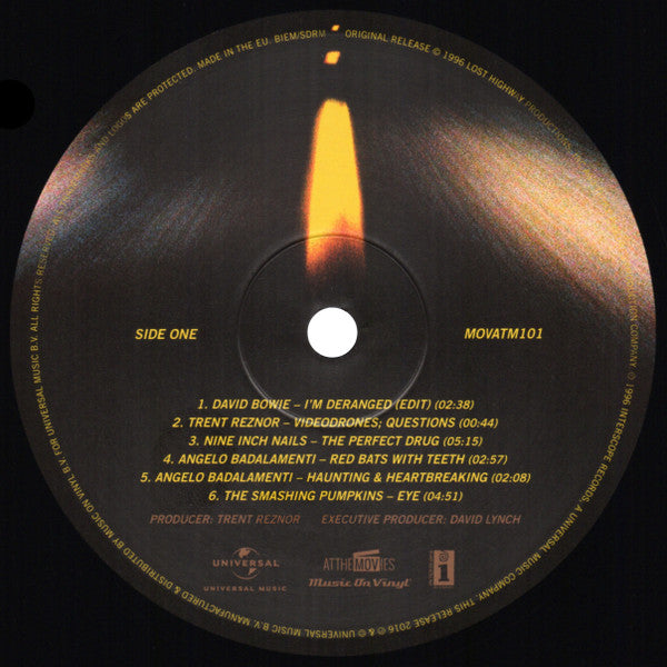 Image of Label Cover of 2xLP - NEW/NEW - VARIOUS, Lost Highway (Original Motion Picture Soundtrack) (Music On Vinyl; MOVATM101, Europe 2016 Reissue, Gatefold, Insert, Compilation), , The soundtrack to one of David Lynch s most underrated films, Lost Highway (1997). Initially overlooked, it s since gained cult status for its surreal storyline and killer soundtrack, featuring Angelo Badalamenti, Nine Inch Nails, David Bowie, Rammstein, The Smashing Pumpkins and Lou Reed. - 3356278S