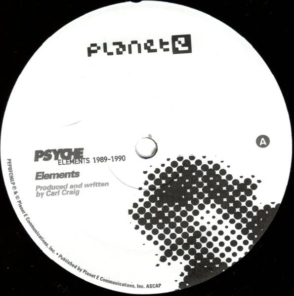 Image of Label Cover of 2x12" - G+/G+ - PSYCHE/BFC, Elements 1989-1990 (Planet E; PEBFC96LP, US 1996), Corner damage and ringwear to sleeve. Discs have light hairlines and some very mild fogging., - 4216347C