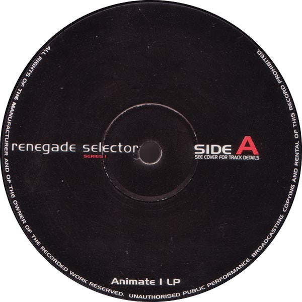 Image of Label Cover of 2xLP - VG/G+ - VARIOUS ARTISTS, Renegade Selector - Series 1 (Re-Animate Recordings; ANIMATE 1 LP, UK 1994), Light marks only, plays great, - 3946332S