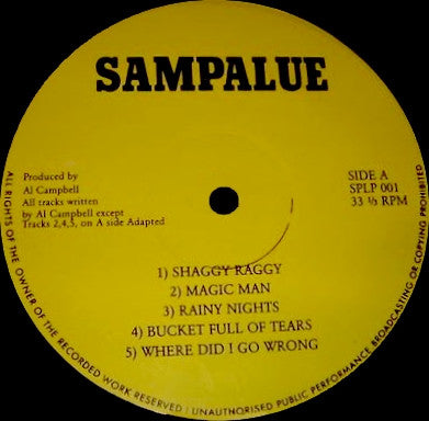 Image of Label Cover of LP - G+/G+ - AL CAMPBELL, Shaggy Raggy (SPLP001; SPLP001, UK 1980s), Lots of brush marks, plays above grade. Storage wear on sleeve, nothing too bad. Conservative grading., - 2816292C