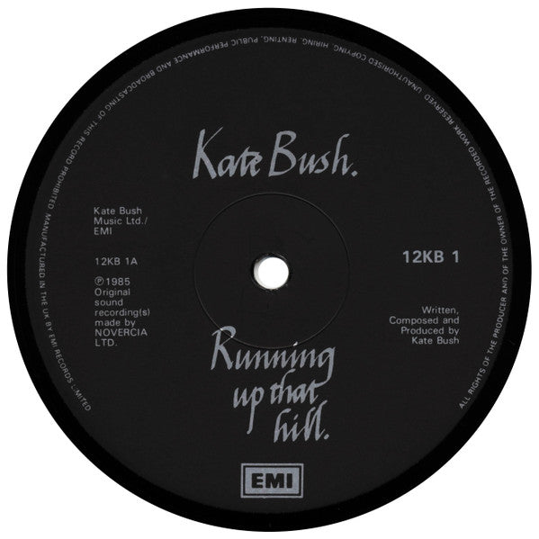 Image of Label Cover of 12" - G+/VG - KATE BUSH, Running Up That Hill (EMI; 12 KB 1, UK 1985, Gold Text Flipback Sleeve), Hairlines, edge & ring wear, top edge seam split, - 3646022S
