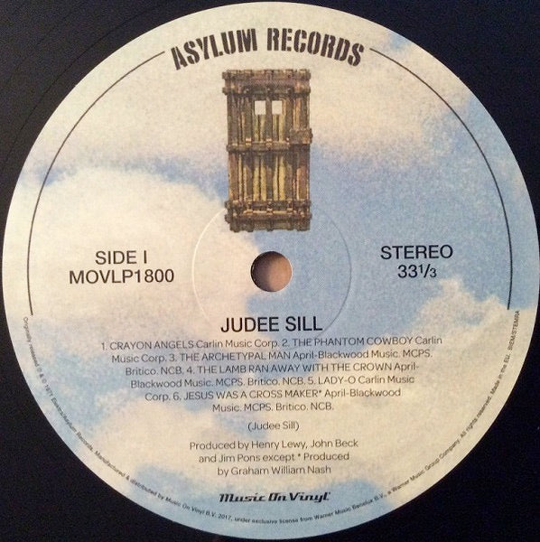 Image of Label Cover of LP - NEW/NEW - JUDEE SILL, Judee Sill (Music On Vinyl; MOVLP1800, Europe 2017 Reissue, Gatefold, 180 Gram Vinyl), , - 0936103E