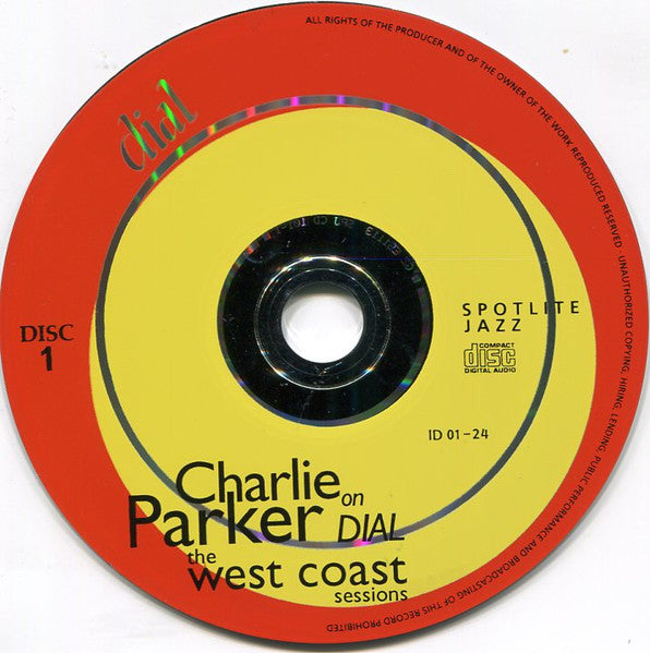 Image of Label Cover of 4xCD - VG+/VG+ - CHARLIE PARKER, Charlie Parker On Dial, The Complete Sessions (Spotlite Jazz; SPJ-CD 4-101, US 1993 Reissue, Double CD Case, 2 Booklets), , - 3336003E