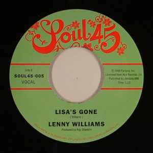 Image of Back Cover of 7" - /EX - LENNY WILLIAMS, I Couldn't Find Nobody / Lisa's Gone (Soul45; SOUL45-005, UK 2008 Reissue), , - 4456086S