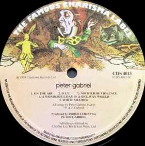 Image of Label Cover of LP - VG/VG+ - PETER GABRIEL, Peter Gabriel 2 (Scratch) (Charisma Hatter Phonogram Marketing; CDS 4013, UK 1978, Insert), Sleeve drilled top left., - 3716136C