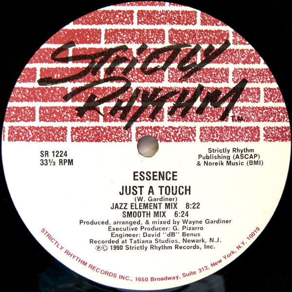 Image of Back Cover of 12" - /VG+ - ESSENCE, Moments In House (Strictly Rhythm; SR 1224, US 1990), , - 1846225S