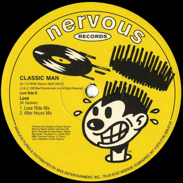 Image of Back Cover of 12" - /VG - CLASSIC MAN, Mellow / Love (Nervous Records; NER 20012, US 1992), light marks only, - 4246496S