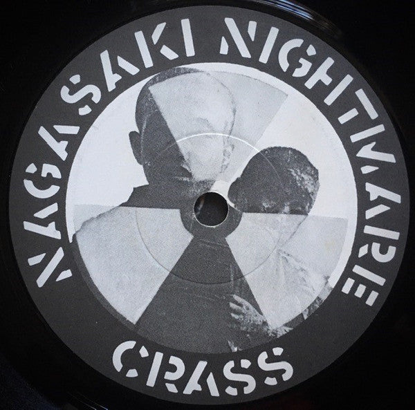 Image of Label Cover of 7" - VG/VG+ - CRASS, Nagasaki Nightmare / Big A Little A (Crass; 421984/5, UK 1980, Fold Out Sleeve, NO Anti War Patch, SLP in Matrix), Very small tear on fold-out., - 2056066S