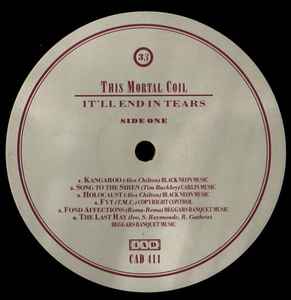 Image of Label Cover of LP - VG+/VG+ - THIS MORTAL COIL, It'll End In Tears (4AD; CAD 411, UK 1984, Inner), , - 3946131S