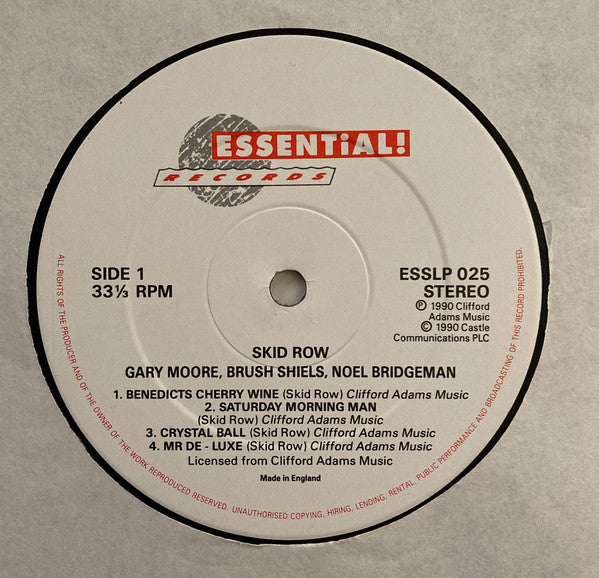 Image of Label Cover of LP - VG+/VG+ - SKID ROW, Gary Moore / Brush Shiels / Noel Bridgeman (Essential; ESSLP 025, UK 1990), Strong VG+. Still in shrinkwrap., - 3826298E