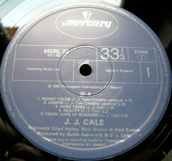 Image of Label Cover of 4725239E: LP - J.J. CALE, 8 (Mercury; MERL 22, UK 1983) Edge wear VG/VG+