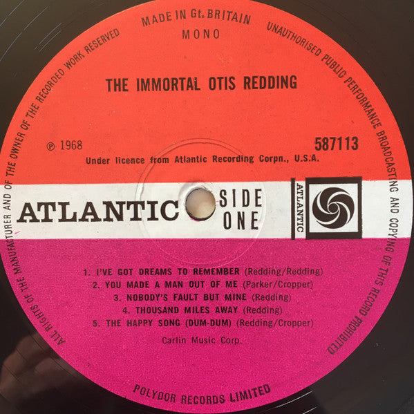 Image of Label Cover of LP - VG/G+ - OTIS REDDING, Immortal (Atlantic Plum & Orange; 587113, UK 1968, Laminated Front Sleeve, Mono), , - 3226144E