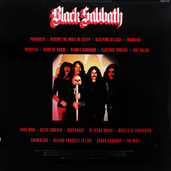 Image of Back Cover of 2xLP - VG/VG - BLACK SABBATH, The Collection (Castle Communications; CCSLP 109, UK 1985, Gatefold), Edge and Ring Wear, - 2946089S