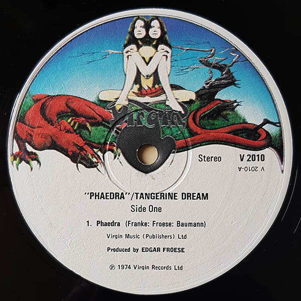 Image of Label Cover of LP - VG/VG+ - TANGERINE DREAM, Phaedra (Virgin Coloured Drawing; V2010, UK 1974, Gatefold, A2M / B2M ), , - 4046259S