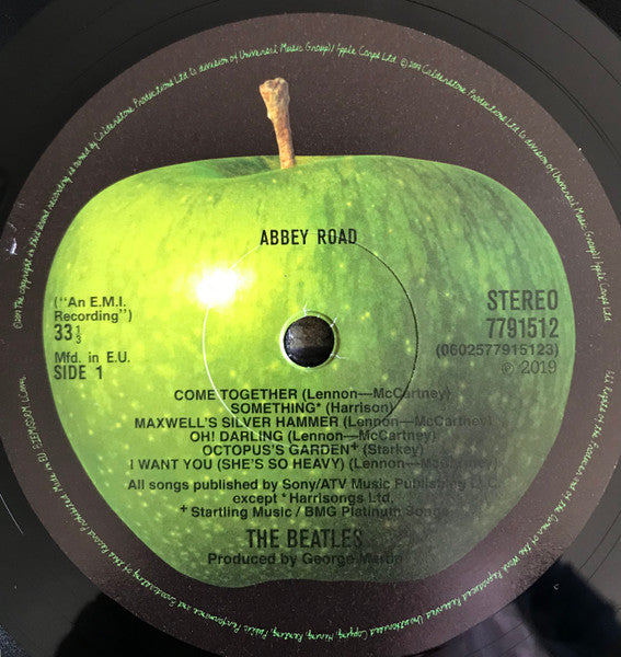 Image of Label Cover of LP - VG+/VG+ - THE BEATLES, Abbey Road (Apple Records; 0602577915123, Worldwide 2019 Reissue, 180 Gram Vinyl, 50th Anniversary Edition Remix By Giles Martin and Sam Okell), , - 3946072S