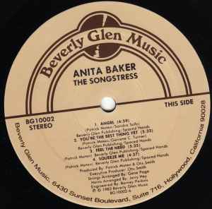Image of Label Cover of LP - VG/VG+ - ANITA BAKER, Songstress (Beverly Glen; BG10002, US 1983, Gatefold, SRC pressing), , - 4426024E