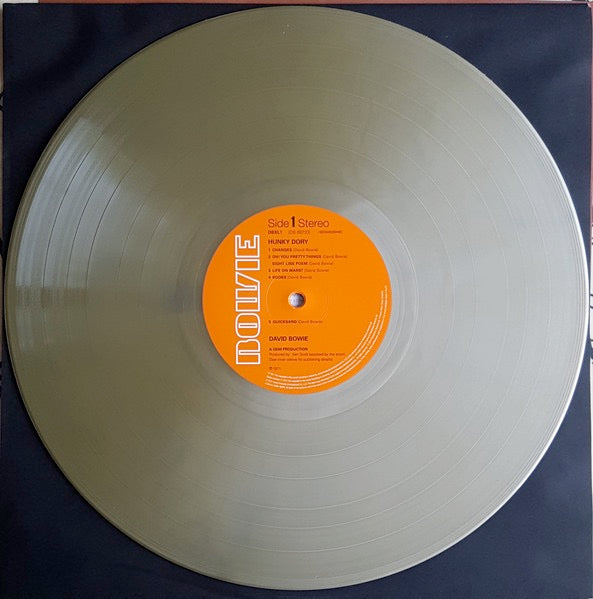 Image of Label Cover of LP - VG/VG+ - DAVID BOWIE, Hunky Dory (Parlophone; DB 69733, UK, Europe & US 2017, Laminated Front Sleeve, Insert, Limited Edition, Gold Vinyl), Large corner crease, - 3126274E