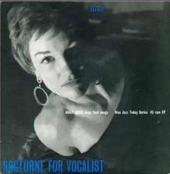 Image of Front Cover of 3324012E: 7" EP - ANNIE ROSS, Nocturne For Vocalist (Please Don't Talk About Me When I'm Gone / Skylark / Manhattan / I've Told Every Little Star) (Pye Nixa; NJE. 1035, UK 1957, Laminated Flipback Sleeve) G/G
