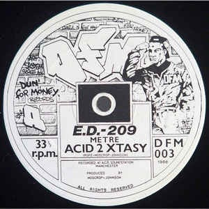 Image of Front Cover of LP - /VG+ - E.D.- 209, Metre (Dun For Money Records; DFM 003, UK 1988), Pen On Label, - 2346381S