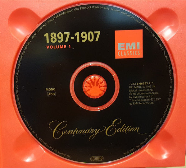 Image of Label Cover of 11xCD - VG/VG+ - VARIOUS, Centenary Edition 1897-1997: 100 Years Of Great Music (EMI Classics; 7243 5 66182 2 0, UK 1998, Box Set, Booklet), , - 1736257E