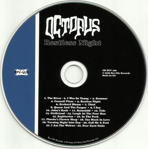 Image of Label Cover of 5215259C: CD - OCTOPUS, Restless Night - The Complete Pop-Psych Sessions 1967-71 (Rev-Ola; CR REV 180, UK 2006, Jewel Case) VG+/VG+