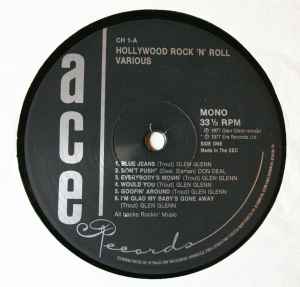 Image of Label Cover of LP - VG+/VG+ - VARIOUS, Hollywood Rock'n'Roll - 12 Rare Rockabilly Tracks (Ace Black Labels; CH1, UK 1980s Reissue, Company Inner), , - 3826069E