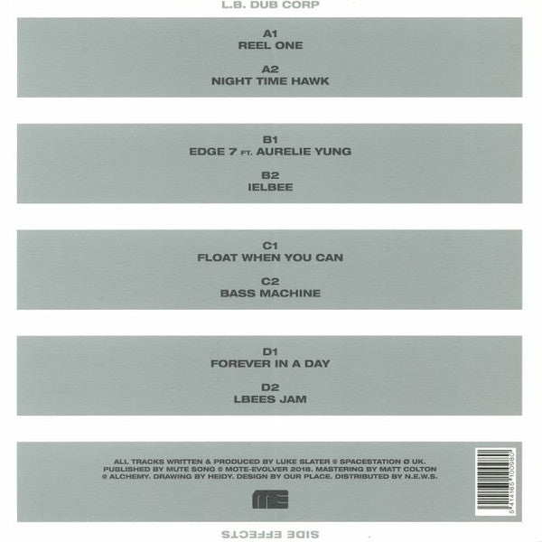 Image of Back Cover of 2xLP - VG+/VG+ - L.B. DUB CORP, Side Effects (Mote-Evolver; MOTELP04, UK 2018), Still In Opened Shrinkwrap, - 3346029S