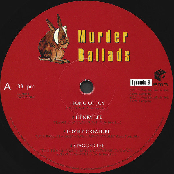 Image of Label Cover of 2xLP - EX/VG+ - NICK CAVE AND THE BAD SEEDS, Murder Ballads (Mute; LPSEEDS9, Europe 2000s Reissue, 3 text lines in the lower right corner of the sleeve reverse, Dide D Is Blank), Still In Opened Shrinkwrap, - 3016173C