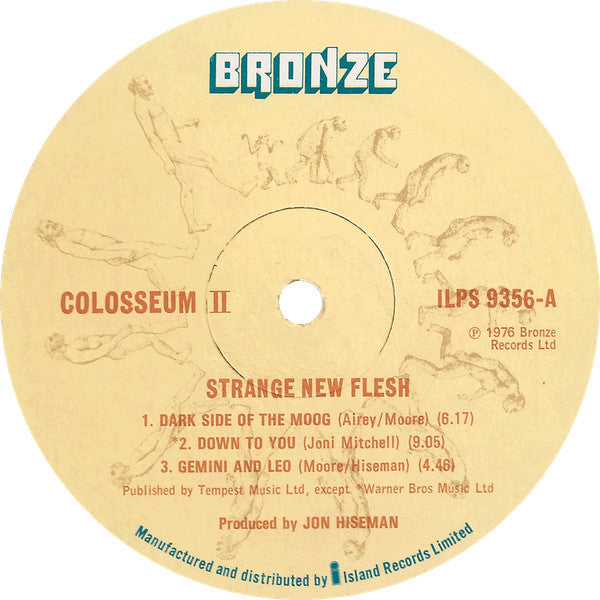 Image of Label Cover of LP - G+/VG+ - COLOSSEUM II, Strange New Flesh (Bronze; ILPS 9356, UK 1976, Insert), Edge and Ring Wear, - 4146095S
