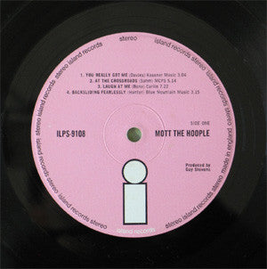 Image of Label Cover of LP - G+/G+ - MOTT THE HOOPLE, Mott the Hoople (Island Pink/i logo; ILPS9108, UK 1969, Gatefold), Water Damage And Stains To Sleeve, - 1025148E
