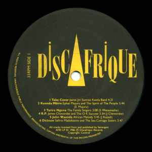 Image of Label Cover of LP - VG+/VG - VARIOUS, Take Cover! (Zimbabwe Hits) (Discafrique; AFRI LP 01, UK 1986), Light Marks only., - 2016315C