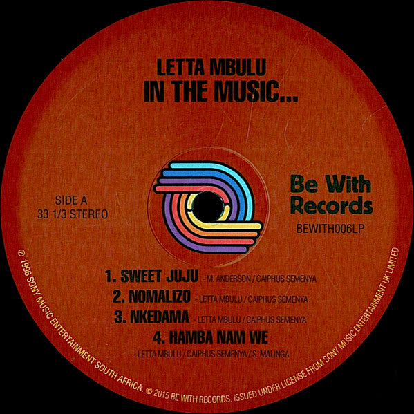 Image of Label Cover of LP - VG+/VG - LETTA MBULU, In The Music......The Village Never Ends (Be With Records; BEWITH006LP, UK 2015 Reissue, Picture Sleeve, 180 Gram Vinyl), , - 1826324E