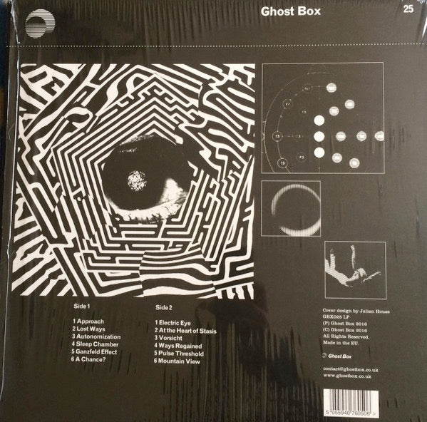 Image of Back Cover of LP - EX/VG+ - PYE CORNER AUDIO, Stasis (Ghost Box; GBX025 LP, UK 2016, Textured Sleeve, Inner, 2nd Press.), Faint storage marks. Sleeve in stickered shrink., - 2716055C