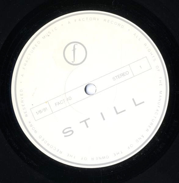Image of Label Cover of 2xLP - VG/VG - JOY DIVISION, Still (Factory; FACT 40, UK 1981, Grey Card Gatefold, Centre Loading, 2 Inners With One Rounded Corner, TOWN HOUSE Matrix), Strong VG. Age discolouring to edges,, - 3626288E