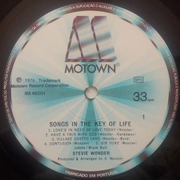 Image of Label Cover of 2xLP - VG+/VG+ - STEVIE WONDER, Songs in the Key of Life (Imavox; IM46001, Portugal 1976, Gatefold, Booklet, With 7"), Light marks only. Laminate creasing, light edge wear., - 3946443S