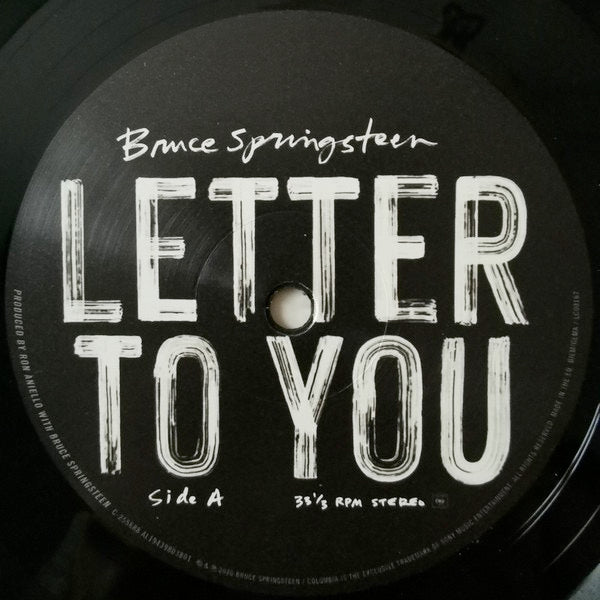 Image of Label Cover of 2xLP - VG+/VG+ - BRUCE SPRINGSTEEN, Letter To You (Columbia; 19439803801, Europe 2020, Gatefold, 2 Inners & Booket, 140 Gram Vinyl, Etched Side D ), Light scuff on sideC, - 3446041S