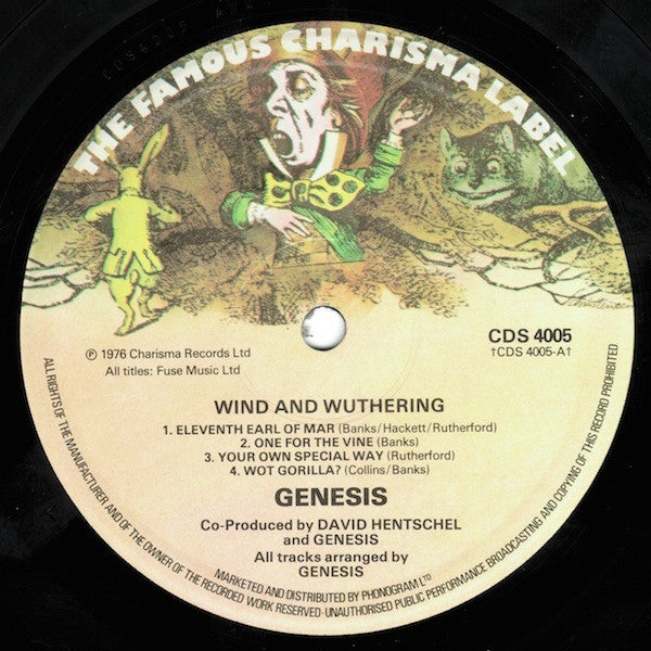 Image of Label Cover of LP - VG/VG+ - GENESIS, Wind & Wuthering (Charisma; CDS 4005, UK 1976, Textured Sleeve, Inner), , - 3716085C