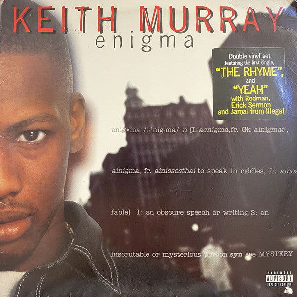 Image of Front Cover of 2xLP - G+/G - KEITH MURRAY, Enigma (Jive ; 01241-41595-1, US 1996), Sleeve creased and a bit battered but still in stickered shrink. Discs scuffed and marked., - 3516238C