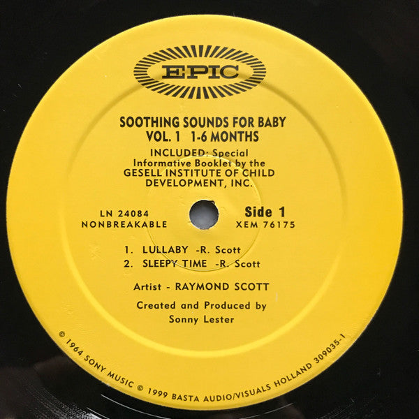 Image of Label Cover of LP - VG+/VG+ - RAYMOND SCOTT, Soothing Sounds For Baby Volume I (1-6 Months) (Basta ; 30-9035-1, Netherlands 1999 Reissue, Missing the booklet), , - 1026181E