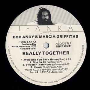 Image of Label Cover of LP - VG/VG - BOB ANDY & MARCIA GRIFFITHS, Really Together (I-Anka; AV003STLP, UK 1987), , - 4126126E