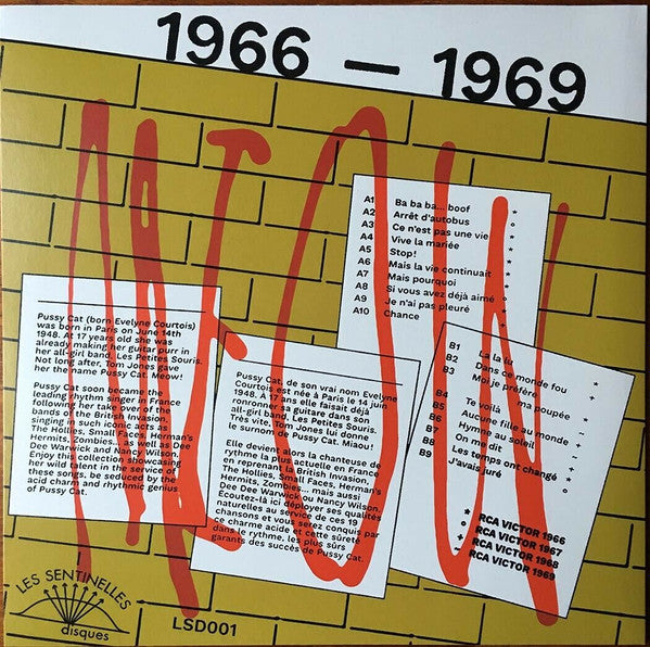 Image of Back Cover of 3825082E: LP - PUSSY CAT, 1966-1969 (Les Sentinelles Disques ; LSD001, UK 2019) VG+/VG+
