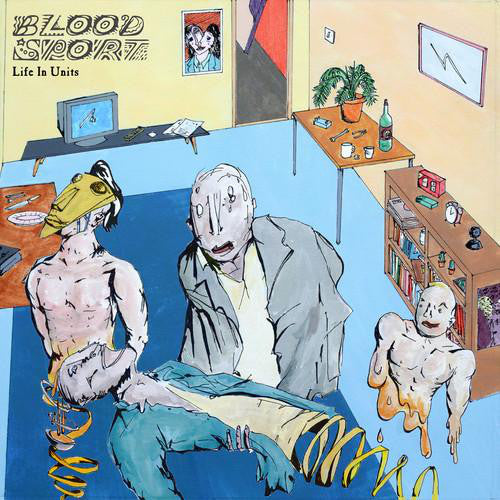 Image of Front Cover of 4924381E: LP - BLOOD SPORT, Life In Units (Hybrid Vigour Records ; HVR0001, UK 2013, Insert) Slight Spine Damage VG+/EX