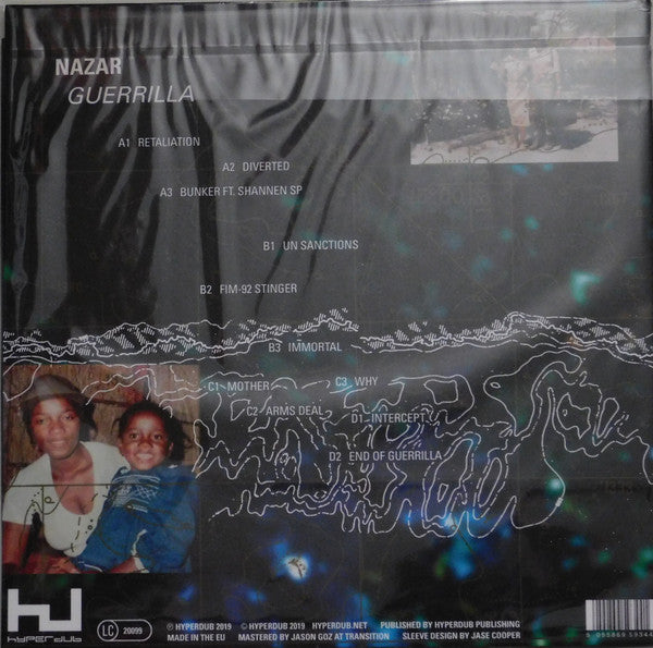 Image of Back Cover of 2xLP - VG+/VG - NAZAR, Guerrilla (Hyperdub ; HDBLP046, UK 2020, Picture Sleeve, Insert), Faint hairlines, sleeve is mildly creased., - 1416087C